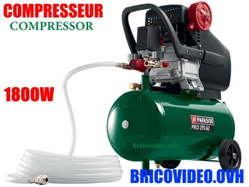 compresseur-parkside-pko-270-a1-lidl-compressor-1800w-2,5 hp
